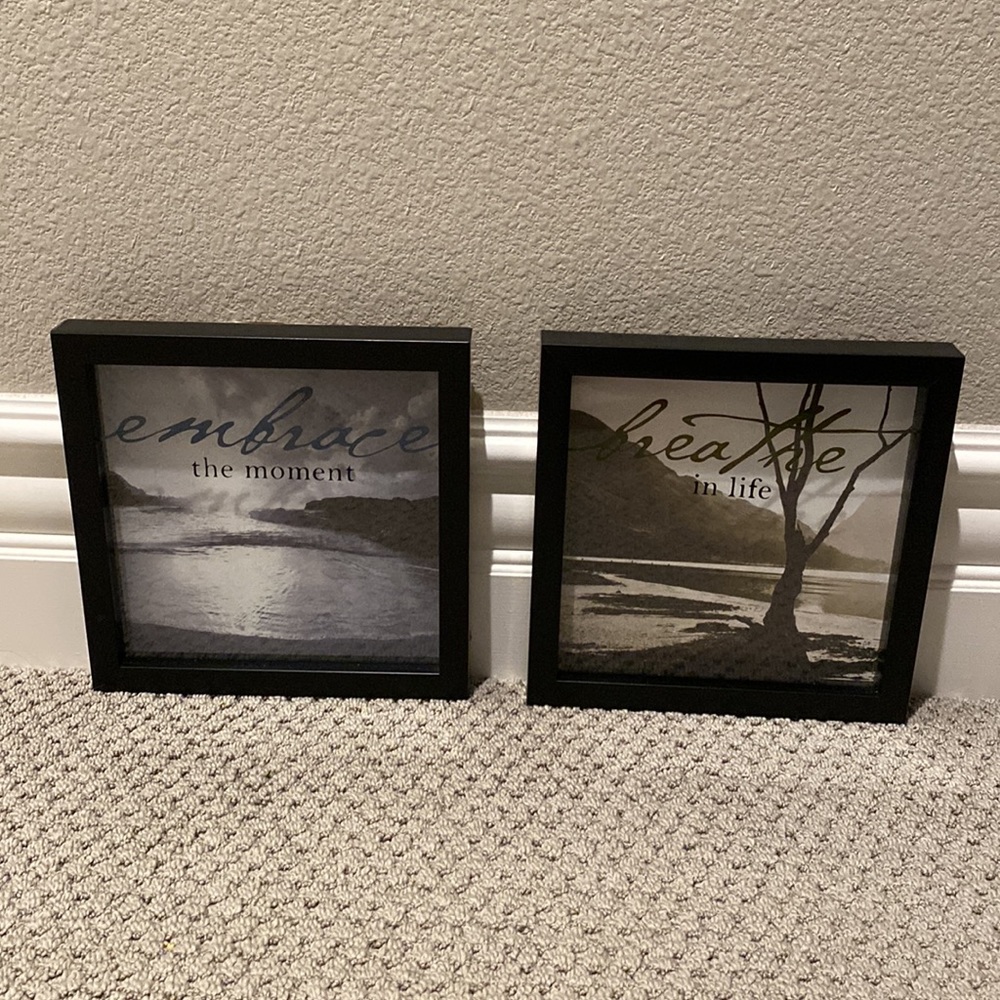 Two framed art pieces